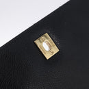 CHANEL Matelasse Hand Bag Caviar Skin Black Gold Tone CC Auth ka6241V-23