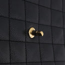 CHANEL Matelasse Hand Bag Caviar Skin Black Gold Tone CC Auth ka6241V-24