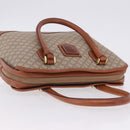 CELINE Macadam Hand Bag PVC Leather Beige Gold Tone Auth ka6244A-5