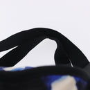 CHANEL Airline Tote Bag Nylon 2way Blue Silver CC Auth ka6246V-15