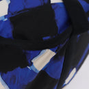 CHANEL Airline Tote Bag Nylon 2way Blue Silver CC Auth ka6246V-20