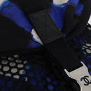 CHANEL Airline Tote Bag Nylon 2way Blue Silver CC Auth ka6246V-24