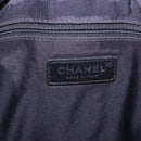 CHANEL Airline Tote Bag Nylon 2way Blue Silver CC Auth ka6246V-28