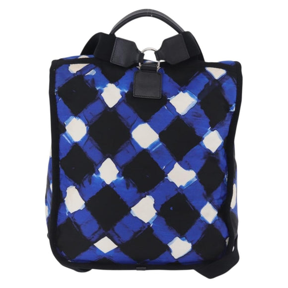 CHANEL Airline Tote Bag Nylon 2way Blue Silver CC Auth ka6246V