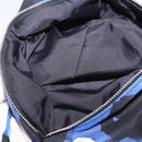 CHANEL Airline Tote Bag Nylon 2way Blue Silver CC Auth ka6246V-35