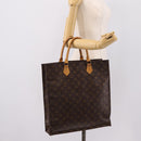 LOUIS VUITTON Monogram Sac Plat Hand Bag M51140 LV Auth ka6247-22