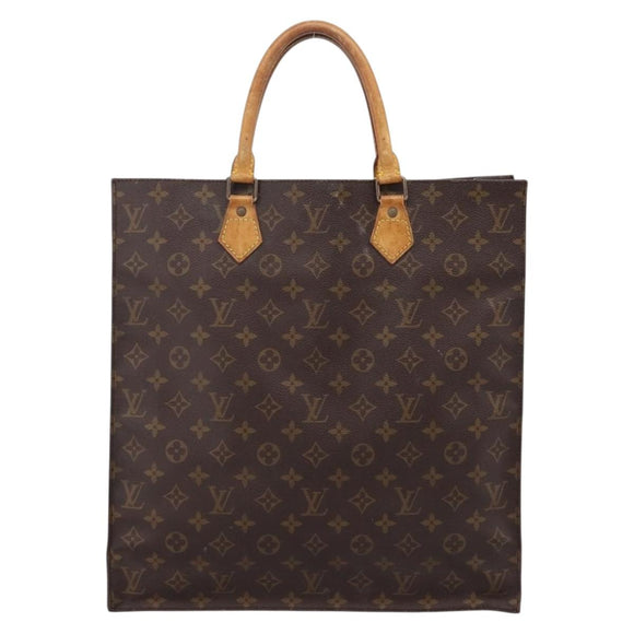 LOUIS VUITTON Monogram Sac Plat Hand Bag M51140 LV Auth ka6247