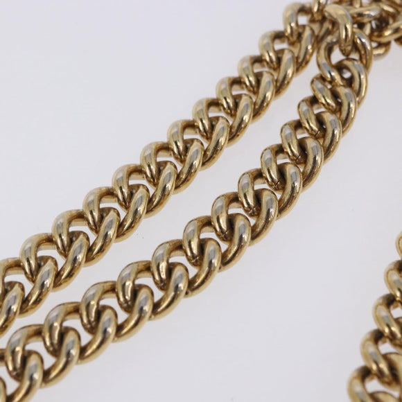 GUCCI GG Supreme Padlock Chain Shoulder Bag PVC Beige Gold 409487 Auth ka6254V