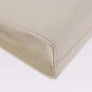 Salvatore Ferragamo Gancini Chain Shoulder Bag Leather White Gold Auth ka6255-14