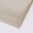 Salvatore Ferragamo Gancini Chain Shoulder Bag Leather White Gold Auth ka6255-15