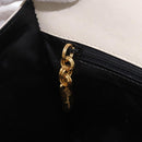 Salvatore Ferragamo Gancini Chain Shoulder Bag Leather White Gold Auth ka6255-26