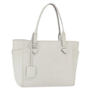 LOEWE Tote Bag Leather White Gold Tone Auth ka6256-1