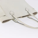 LOEWE Tote Bag Leather White Gold Tone Auth ka6256-14