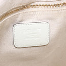 LOEWE Tote Bag Leather White Gold Tone Auth ka6256-19