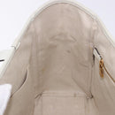 LOEWE Tote Bag Leather White Gold Tone Auth ka6256-21
