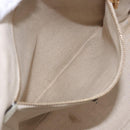 LOEWE Tote Bag Leather White Gold Tone Auth ka6256-23