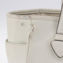 LOEWE Tote Bag Leather White Gold Tone Auth ka6256-5
