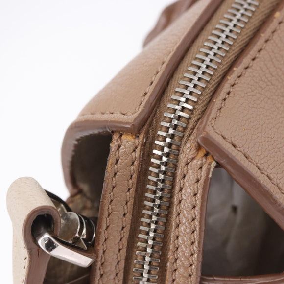 Miu Miu Hand Bag Leather 2way Beige Auth ka6259V