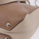 Miu Miu Hand Bag Leather 2way Beige Auth ka6259V-25
