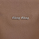 Miu Miu Hand Bag Leather 2way Beige Auth ka6259V-31