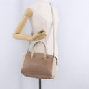 Miu Miu Hand Bag Leather 2way Beige Auth ka6259V-37
