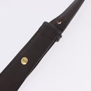 LOEWE Shoulder Bag Leather Dark Brown Gold Tone Auth ka6261A-16