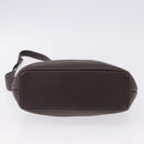 LOEWE Shoulder Bag Leather Dark Brown Gold Tone Auth ka6261A-8
