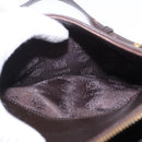 LOEWE Shoulder Bag Leather Dark Brown Gold Tone Auth ka6261A-30