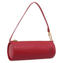 LOUIS VUITTON Epi Soufflot Pouch Red LV Auth ka6262A-1