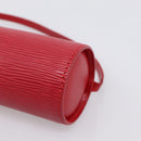 LOUIS VUITTON Epi Soufflot Pouch Red LV Auth ka6262A-15