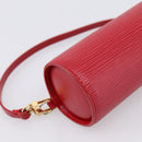 LOUIS VUITTON Epi Soufflot Pouch Red LV Auth ka6262A-16