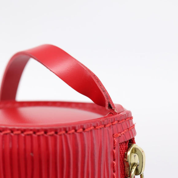 LOUIS VUITTON Epi Soufflot Pouch Red LV Auth ka6262A