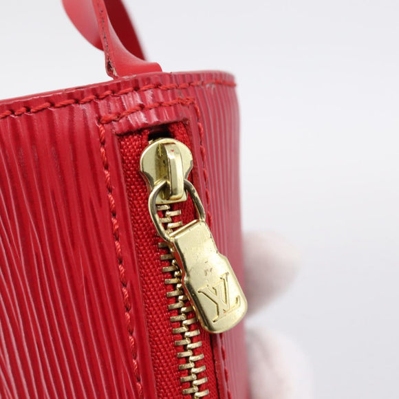 LOUIS VUITTON Epi Soufflot Pouch Red LV Auth ka6262A