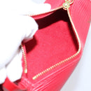 LOUIS VUITTON Epi Soufflot Pouch Red LV Auth ka6262A-11