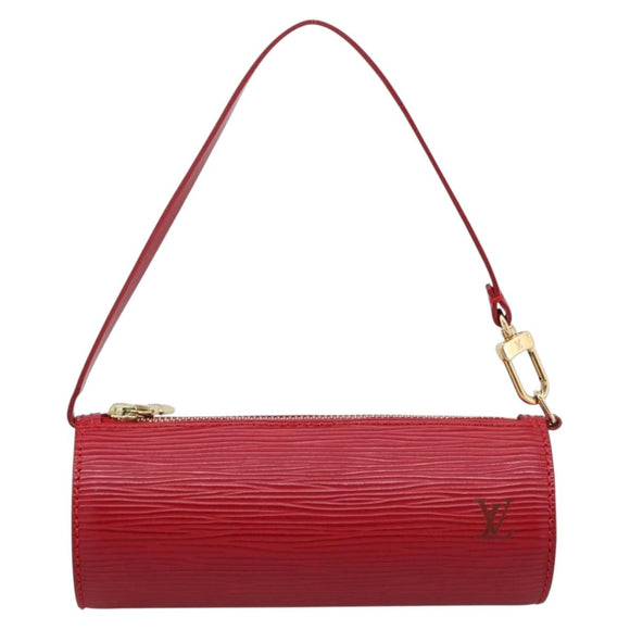 LOUIS VUITTON Epi Soufflot Pouch Red LV Auth ka6262A
