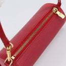 LOUIS VUITTON Epi Soufflot Pouch Red LV Auth ka6262A-6
