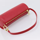 LOUIS VUITTON Epi Soufflot Pouch Red LV Auth ka6262A-7