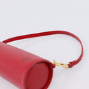 LOUIS VUITTON Epi Soufflot Pouch Red LV Auth ka6262A-8
