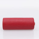 LOUIS VUITTON Epi Soufflot Pouch Red LV Auth ka6262A-5