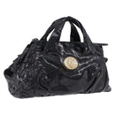 GUCCI Histeria Hand Bag Patent Black 197020 Auth ka6264-1