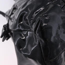 GUCCI Histeria Hand Bag Patent Black 197020 Auth ka6264-13