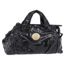 GUCCI Histeria Hand Bag Patent Black 197020 Auth ka6264-2