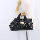 GUCCI Histeria Hand Bag Patent Black 197020 Auth ka6264-26