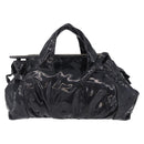 GUCCI Histeria Hand Bag Patent Black 197020 Auth ka6264-3