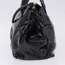 GUCCI Histeria Hand Bag Patent Black 197020 Auth ka6264-5