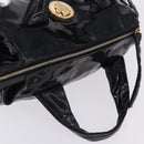 GUCCI Histeria Hand Bag Patent Black 197020 Auth ka6264-6
