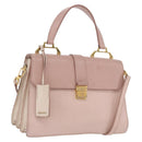 Miu Miu Hand Bag Leather 2way Pink Gold Tone Auth ka6266A-1