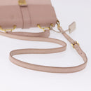 Miu Miu Hand Bag Leather 2way Pink Gold Tone Auth ka6266A-10