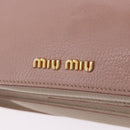 Miu Miu Hand Bag Leather 2way Pink Gold Tone Auth ka6266A-29