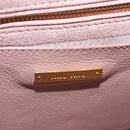 Miu Miu Hand Bag Leather 2way Pink Gold Tone Auth ka6266A-34